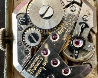 GORGEOUS BENRUS 14K GOLD FILLED/ 17 JEWEL MECHANICAL WIND WATCH