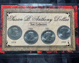 SUSAN B. ANTHONY MINT YEAR DOLLAR COIN COLLECTION