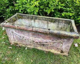 Antique concrete planter