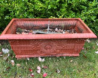 Vintage cast iron metal planter