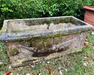 Antique concrete planter