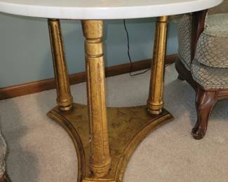 Marble top side table