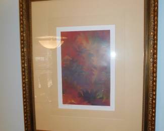 CUSTOM FRAMED ORIGINAL SIGNED ISAACS LITHOGRAPH TITLED "PALM FROND I"