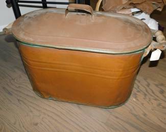 ANTIQUE COPPER BOILER WITH TOP