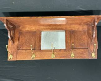Wall Mounted Coat Rack With Mirror