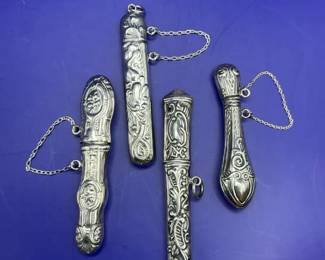 Sterling Chatelaine Accessory Cases