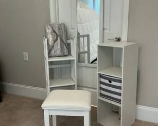 White Bedroom Closet Organization