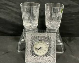 Waterford Crystal Glasses And Clock