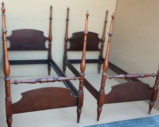 Two Four Poster Twin Beds