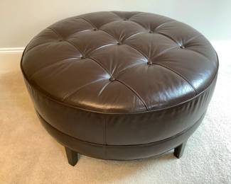 003 Ethan Allen Leather Ottoman