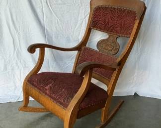 Carved Back Rocking Chair