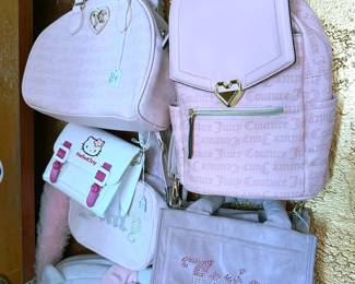Accessories: Juicy + Hello Kitty purses, fashion sunglasses, Lion King Kodak watches with boxes