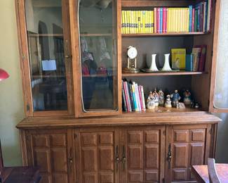 Large hutch with upper glass doors