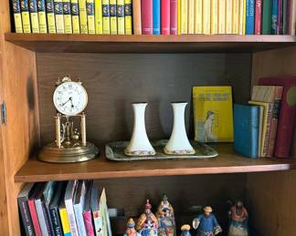 Books, including Nancy Drew,  and assorted decor