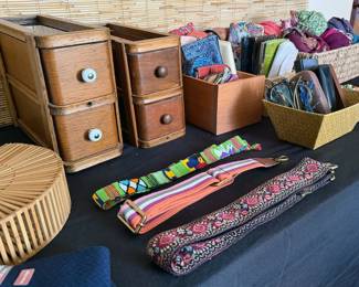 Accessories: hats, scarves, costume jewelry, purses/handbags, wallets/pouches, belts