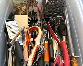 Assorted kitchen utensils