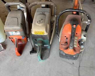 Three quickie saws, cutting concrete rebar, etc.