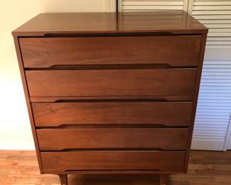 Stanley Distinctive Mid Century Modern Tall Boy Dresser