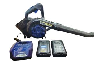 Kobalt Khb 300 40v Cordless Blower With Lithium Batteries and Charger 