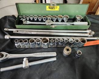 Assorted Lot of 1 2 Drive Deep Sockets with Ratchets