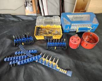 Assorted Lot of Drill Bits and Driver Bit Sets