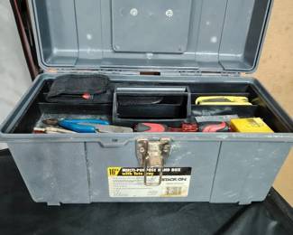 Multipurpose Hand Box with Tote Tray and Added Tools 