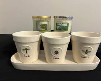 Rae Dunn Planters 2 Large Candles