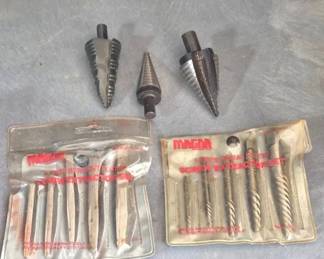 3 PC Step Drill Bit Set And 10 PC Screw Extractor Set