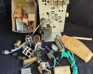 Box Of Vintage Electronic Components 