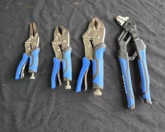 Kobalt 3pc Locking Pliers Set W Self Locking Pliers