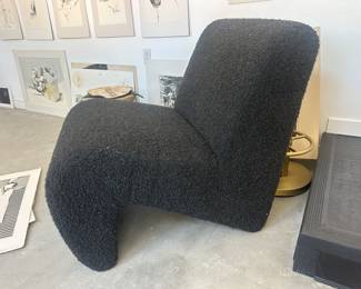 shearling slipper chair NOIR furniture 