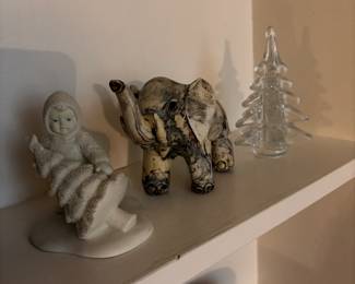 Elephant sculpture   Glass tree