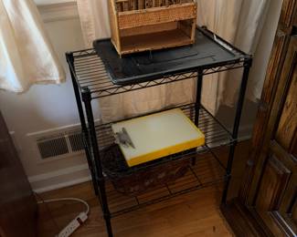 Small metal shelf