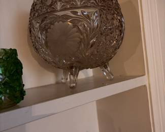 Cut Crystal  candy dish   From the 40s