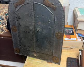 Mexican tin and brass mirror  