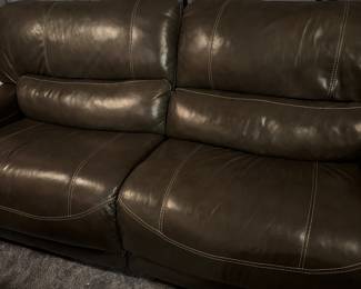 Three seat leather couch in great condition