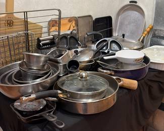 A good collection of pots and pans
