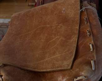 Vintage hand stitched  leather bag