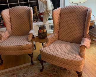 Two wing chairs