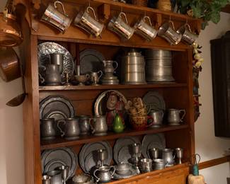 Pewter and stoneware