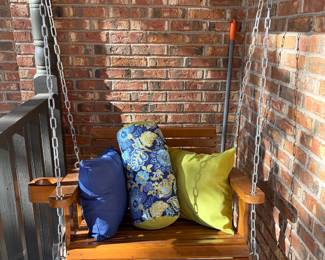 The perfect swing for narrow front porches!