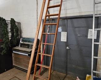 Antique library ladder