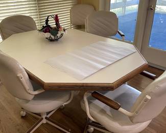 Kitchen Table with six Padded Chairs