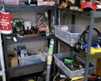 Garage, tools and pet items, etc.
