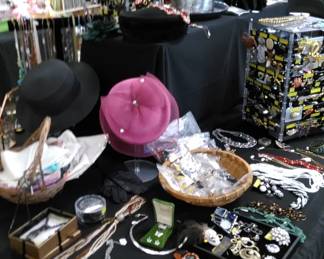 Costume jewelry and vintage hats