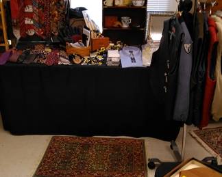 Men's items (ties, new shirts, vests, jewelry, etc.