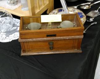Antique balance scales (marble top)