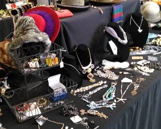 Costume jewelry and vintage hats