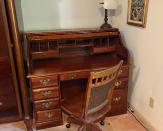 roll top desk and chair