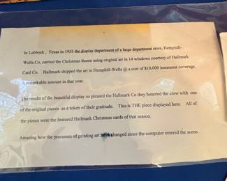 1955 Hallmark Original Art for card
Piece was originally insured for $10k in the ‘50’s. Make offer.